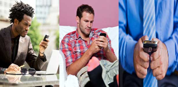 men text messaging texting