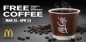 free mccafe coffee week