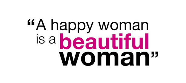 a happy woman is a beautiful woman quote